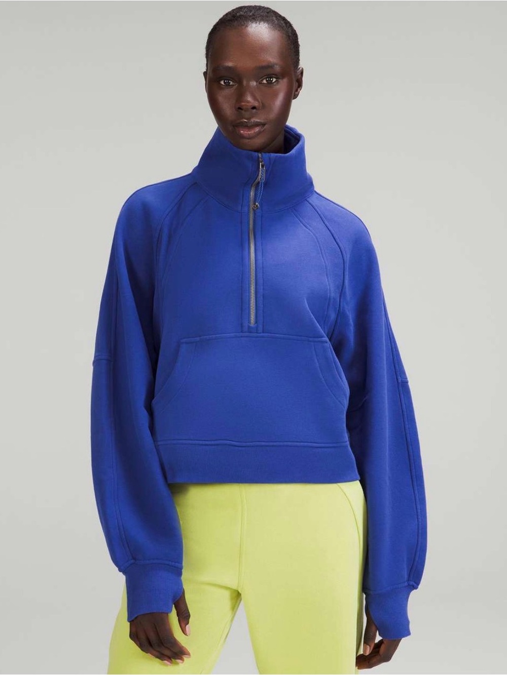 Lululemon Scuba Oversized Funnel Neck Half Zip Color Psychic Sz XS/S